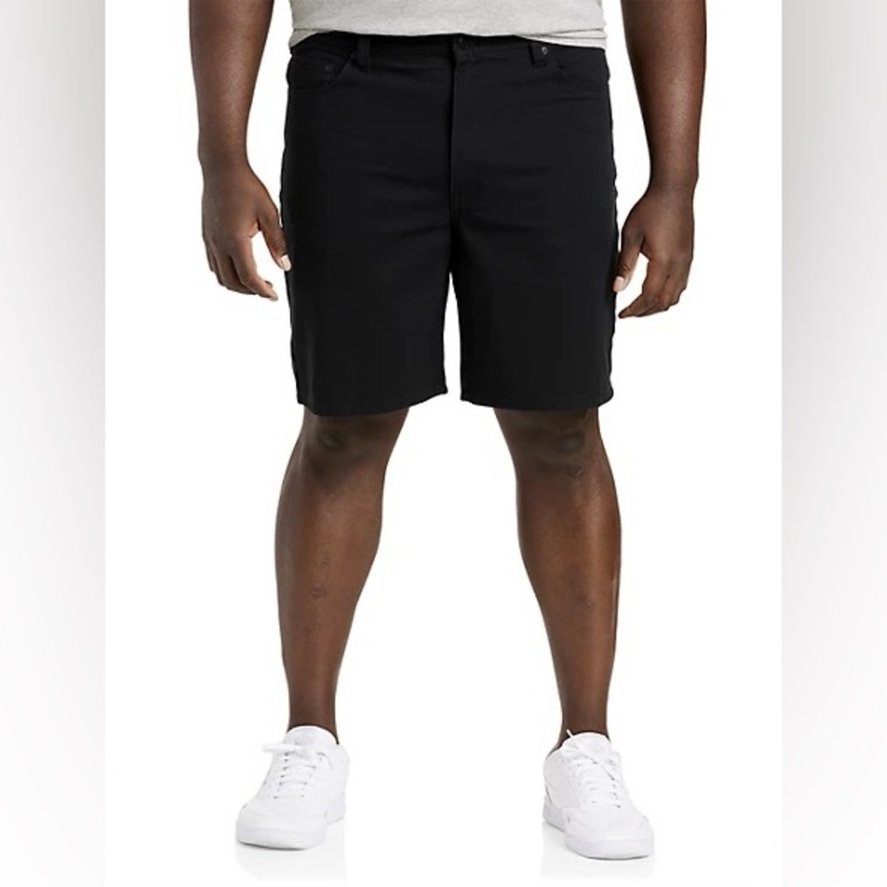 NWT Huntington BC Black Jeans Big and Tall Stretch Denim Shorts, size 46